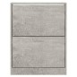 vidaXL Mueble zapatero madera contrachapada gris hormigón 63x24x81cm vidaXL Mueble zapatero madera contrachapada gris hormigón 63x24x81cm