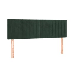 vidaXL Cabeceros 2 unidades terciopelo verde oscuro 72x5x78/88 cm