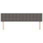 vidaXL Cabeceros 2 unidades de cuero sintético gris 90x5x78/88cm
