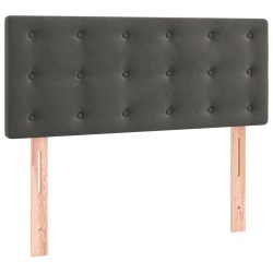 vidaXL Cabecero de terciopelo gris oscuro 90x5x78/88 cm
