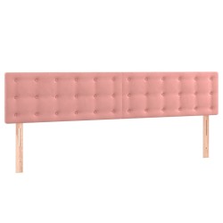 vidaXL Cabeceros 2 unidades de terciopelo rosa 90x5x78/88 cm