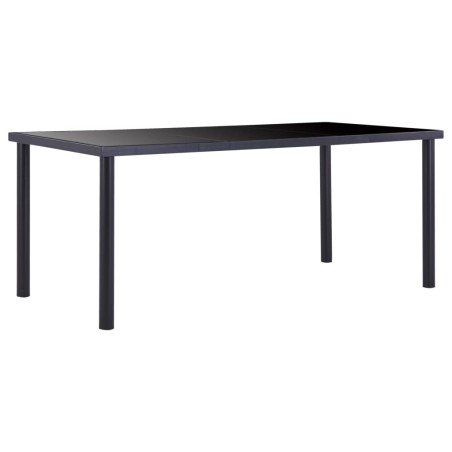 vidaXL Juego de comedor 9 piezas cuero sintético negro