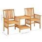 vidaXL Sillas y mesito de jardín con cojines madera maciza acacia vidaXL Sillas y mesito de jardín con cojines madera maciza acacia