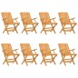 vidaXL Sillas de jardín plegables 8 uds madera maciza teca 61x67x90 cm vidaXL Sillas de jardín plegables 8 uds madera maciza teca 61x67x90 cm