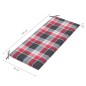 vidaXL Banco Batavia madera maciza teca y cojín a cuadros rojos 120 cm