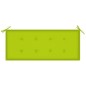 vidaXL Banco Batavia madera maciza teca y cojín verde brillante 120 cm vidaXL Banco Batavia madera maciza teca y cojín verde brillante 120 cm