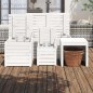 vidaXL Juego de cajas de jardín 4 piezas madera maciza de pino blanco vidaXL Juego de cajas de jardín 4 piezas madera maciza de pino blanco