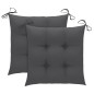 vidaXL Silla mecedora de madera maciza teca con cojín gris antracita vidaXL Silla mecedora de madera maciza teca con cojín gris antracita