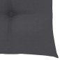 vidaXL Silla mecedora de madera maciza teca con cojín gris antracita vidaXL Silla mecedora de madera maciza teca con cojín gris antracita