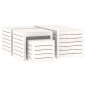 vidaXL Juego de cajas de jardín 4 piezas madera maciza de pino blanco vidaXL Juego de cajas de jardín 4 piezas madera maciza de pino blanco