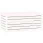 vidaXL Juego de cajas de jardín 4 piezas madera maciza de pino blanco vidaXL Juego de cajas de jardín 4 piezas madera maciza de pino blanco