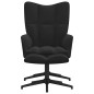 vidaXL Silla de relajación con reposapiés terciopelo negro vidaXL Silla de relajación con reposapiés terciopelo negro