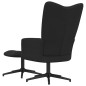 vidaXL Silla de relajación con reposapiés terciopelo negro vidaXL Silla de relajación con reposapiés terciopelo negro