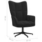vidaXL Silla de relajación con reposapiés terciopelo negro vidaXL Silla de relajación con reposapiés terciopelo negro