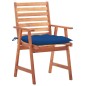 vidaXL Sillas comedor de jardín 3 uds madera maciza acacia y cojines vidaXL Sillas comedor de jardín 3 uds madera maciza acacia y cojines