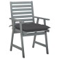 vidaXL Sillas comedor de jardín 3 uds madera maciza acacia y cojines vidaXL Sillas comedor de jardín 3 uds madera maciza acacia y cojines