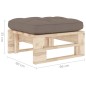 vidaXL Otomana de jardín de palets madera de pino impregnada vidaXL Otomana de jardín de palets madera de pino impregnada