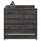 vidaXL Muebles de jardín 2 piezas con cojines madera impregnada gris vidaXL Muebles de jardín 2 piezas con cojines madera impregnada gris