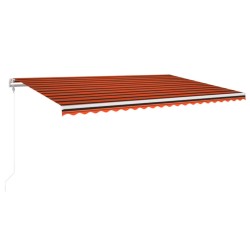 vidaXL Toldo automático retráctil naranja y marrón 500x350 cm