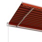 vidaXL Toldo automático retráctil naranja y marrón 500x350 cm vidaXL Toldo automático retráctil naranja y marrón 500x350 cm