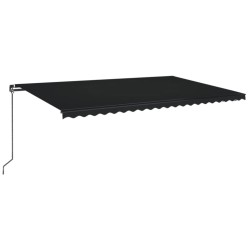 vidaXL Toldo retráctil manual gris antracita 500x350 cm