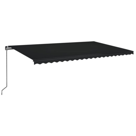 vidaXL Toldo retráctil manual gris antracita 500x350 cm