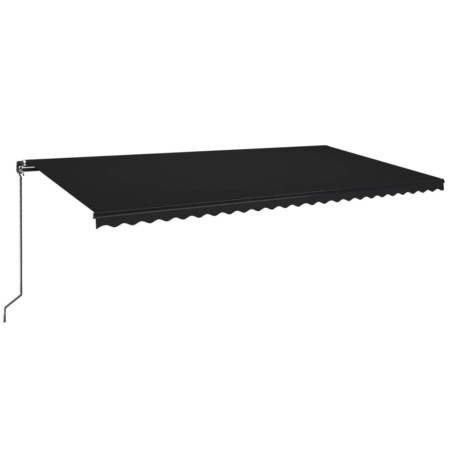 vidaXL Toldo retráctil manual con luz LED gris antracita 600x350 cm
