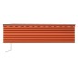 vidaXL Toldo automático persiana LED sensor viento naranja marrón 5x3m vidaXL Toldo automático persiana LED sensor viento naranja marrón 5x3m