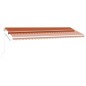 vidaXL Toldo de pie retráctil manual naranja y marrón 500x300 cm vidaXL Toldo de pie retráctil manual naranja y marrón 500x300 cm