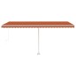 vidaXL Toldo de pie retráctil manual naranja y marrón 500x300 cm vidaXL Toldo de pie retráctil manual naranja y marrón 500x300 cm