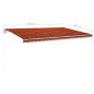 vidaXL Toldo manual retráctil con postes naranja y marrón 5x3 m vidaXL Toldo manual retráctil con postes naranja y marrón 5x3 m