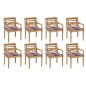 vidaXL Sillas Batavia 8 unidades madera maciza de teca con cojines vidaXL Sillas Batavia 8 unidades madera maciza de teca con cojines