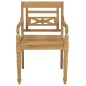 vidaXL Sillas Batavia 8 unidades madera maciza de teca con cojines vidaXL Sillas Batavia 8 unidades madera maciza de teca con cojines