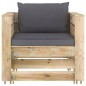vidaXL Muebles de jardín 2 piezas con cojines madera impregnada verde vidaXL Muebles de jardín 2 piezas con cojines madera impregnada verde