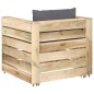 vidaXL Muebles de jardín 2 piezas con cojines madera impregnada verde vidaXL Muebles de jardín 2 piezas con cojines madera impregnada verde