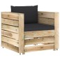 vidaXL Muebles de jardín 2 piezas con cojines madera impregnada verde vidaXL Muebles de jardín 2 piezas con cojines madera impregnada verde