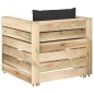 vidaXL Muebles de jardín 2 piezas con cojines madera impregnada verde vidaXL Muebles de jardín 2 piezas con cojines madera impregnada verde