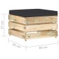 vidaXL Muebles de jardín 2 piezas con cojines madera impregnada verde vidaXL Muebles de jardín 2 piezas con cojines madera impregnada verde