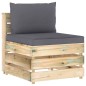 vidaXL Muebles de jardín 3 piezas con cojines madera impregnada verde vidaXL Muebles de jardín 3 piezas con cojines madera impregnada verde