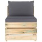 vidaXL Muebles de jardín 3 piezas con cojines madera impregnada verde vidaXL Muebles de jardín 3 piezas con cojines madera impregnada verde