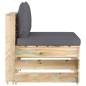 vidaXL Muebles de jardín 3 piezas con cojines madera impregnada verde vidaXL Muebles de jardín 3 piezas con cojines madera impregnada verde