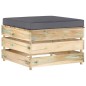 vidaXL Muebles de jardín 3 piezas con cojines madera impregnada verde vidaXL Muebles de jardín 3 piezas con cojines madera impregnada verde