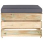 vidaXL Muebles de jardín 3 piezas con cojines madera impregnada verde vidaXL Muebles de jardín 3 piezas con cojines madera impregnada verde