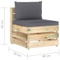 vidaXL Muebles de jardín 3 piezas con cojines madera impregnada verde vidaXL Muebles de jardín 3 piezas con cojines madera impregnada verde