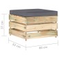 vidaXL Muebles de jardín 3 piezas con cojines madera impregnada verde vidaXL Muebles de jardín 3 piezas con cojines madera impregnada verde