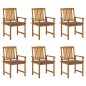 vidaXL Sillas de jardín y cojines 6 unidades madera maciza de acacia vidaXL Sillas de jardín y cojines 6 unidades madera maciza de acacia