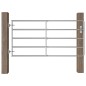 vidaXL Cancela de 5 barras para campo acero plateado (95-170)x90 cm vidaXL Cancela de 5 barras para campo acero plateado (95-170)x90 cm