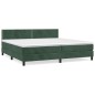 vidaXL Cama box spring con colchón terciopelo verde oscuro 200x200 cm vidaXL Cama box spring con colchón terciopelo verde oscuro 200x200 cm