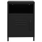 vidaXL Mesitas de noche 2 uds negro acero 35x35x51 cm vidaXL Mesitas de noche 2 uds negro acero 35x35x51 cm