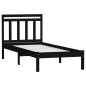 vidaXL Estructura de cama individual de madera maciza negro 90x190 cm vidaXL Estructura de cama individual de madera maciza negro 90x190 cm